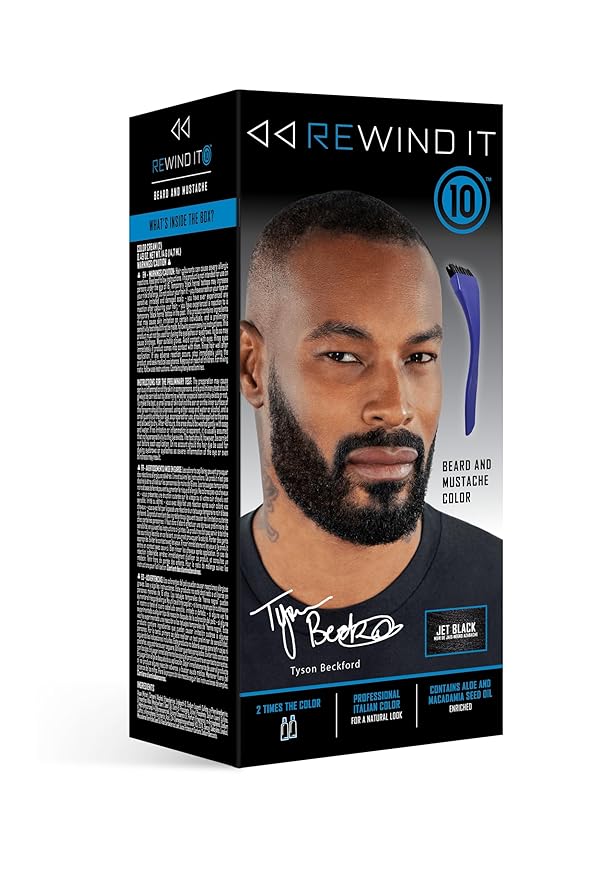 Jet Black Beard and Mustache Color