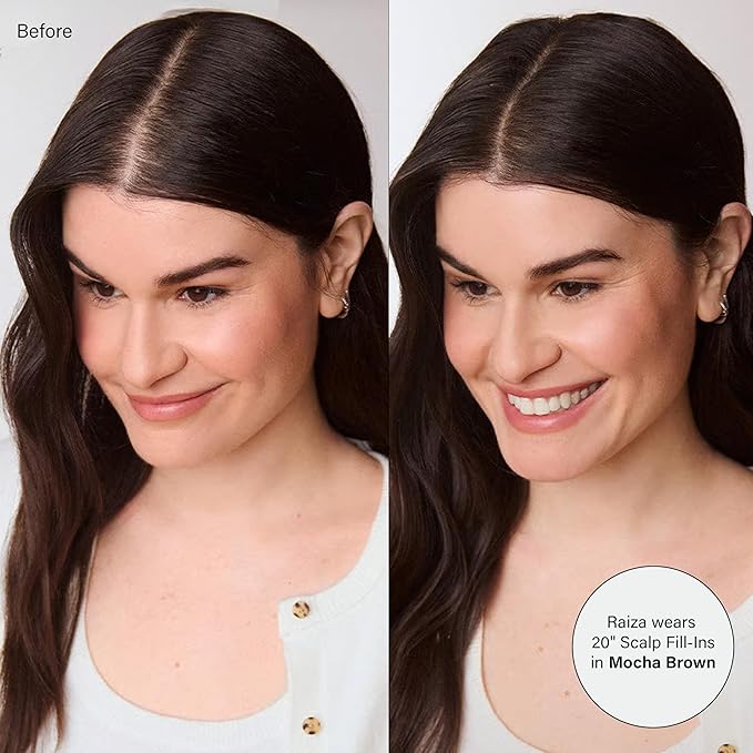 Luxy 100% Remy Human Hair Extensions for Thin Hair Thinning Hair Fill-Ins – 6 Seamless Wefts Multi-Dimensional Color Blend - Natural-Looking Volume & Coverage 95 grams 20" Dimensional Honey Espresso