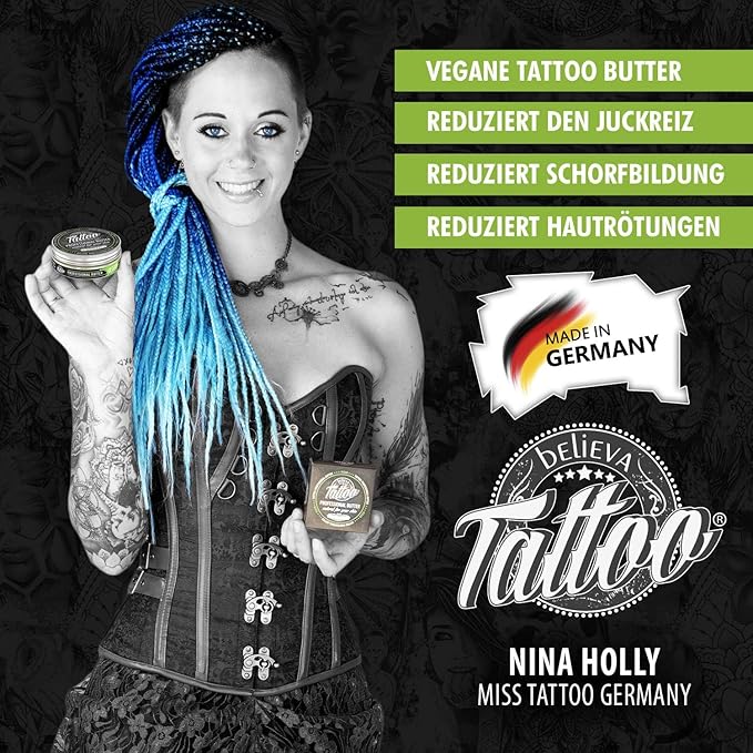 Aftercare Butter – Vegan Tattoo Care Balm for Moisturized & Nourished Skin – 8.45 oz