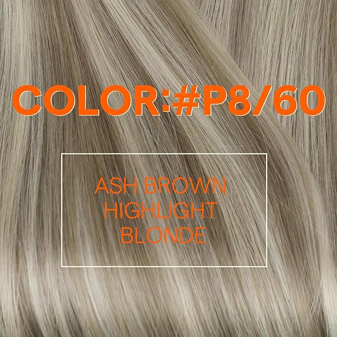 Full Shine Weft Hair Extensions Human Hair Straight Human Hair Bundles Remy Hair Extensions Sew In Color Light Brown Mix Platinum Blonde Hair Weft Sew In Extensions For Women 105G