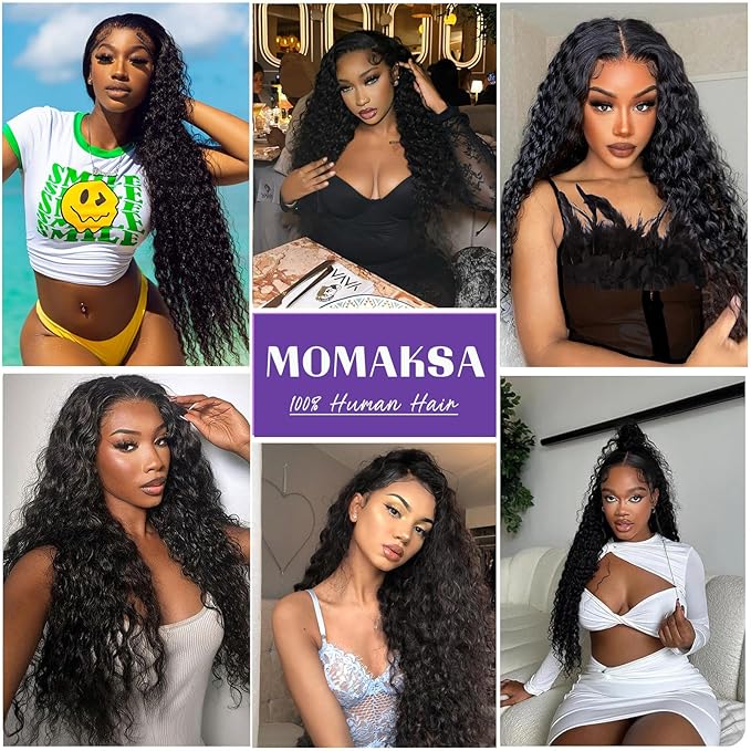 HD Transaprent Lace Front Wigs Human Hair Deep Wave 200% Density 13x4 Wet and Wave Human Hair Wig 28 Inch Glueless Lace Frontal Wigs for Women Pre Plucked Deep Wave Wig
