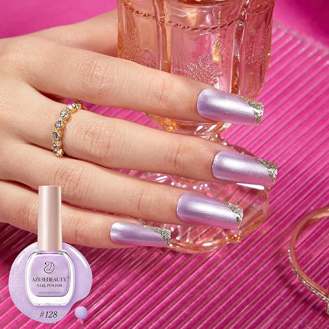 AZUREBEAUTY Dreamy Purple Nail Polish– Quick Dry, Long-Lasting, Natural Glossy Finish for DIY Manicure & Nail Art, Salon Quality, 10ml for Women
