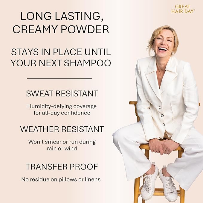 Joan Rivers Great Hair Day Fill-In Powder & Root Touch-Up Stick – Root Cover Up for Thinning Hair - Thicker and Fuller Hair – (Blonde)