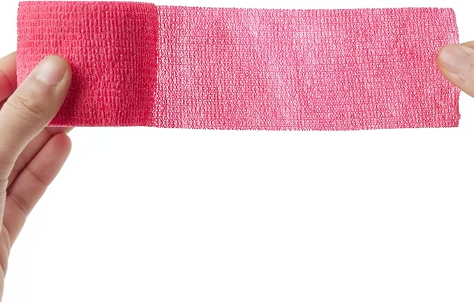 Sensi Wrap Grip Cover Sports Self Bandage Rolls 2-inch x 5-Yards 24pcs (Hot Pink)