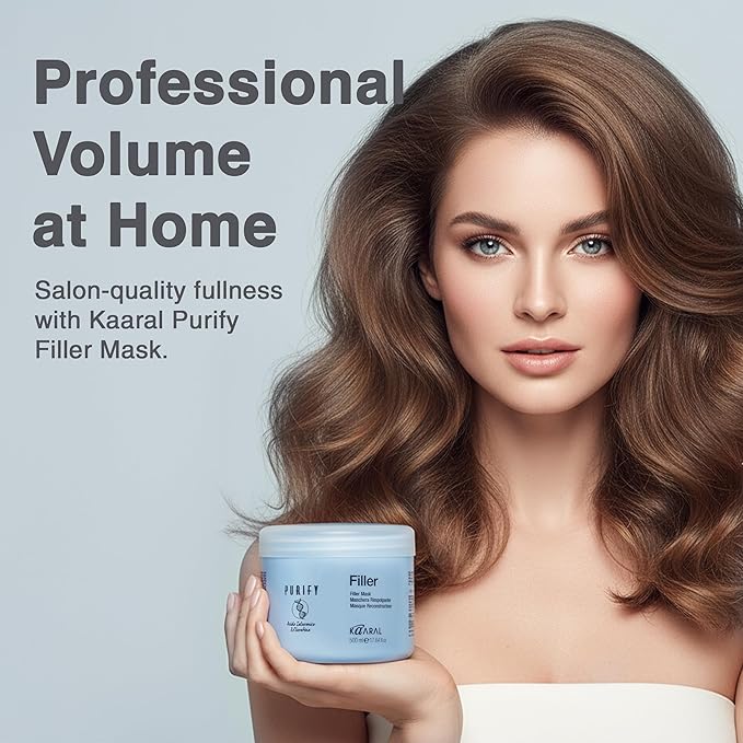 Kaaral Purify Filler Hair Mask - Deep Conditioning and Moisturizing Treatment for Dry, Damaged or Color Treated Hair - Hydrating and Nourishing Formula for All Hair Types - 500ml