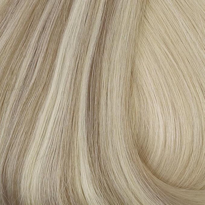 Full Shine Human Hair Clip in Extensions Real Hair Ash Blonde Ombre Light Blonde Mix Platinum Blonde 14 Inch Seamless Clip in Hair Extensions Full Head 8PCS 120 G