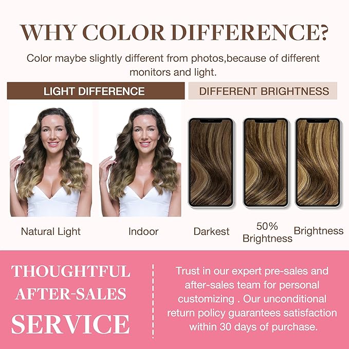 GOO GOO Clip in Hair Extensions Real Human Hair, Remy Human Hair Extensions Clip ins for Women, Natural Human Hair, 20inch 150g 7Pcs, 4/27/4 Balayage Chocolate Brown to Caramel Blonde