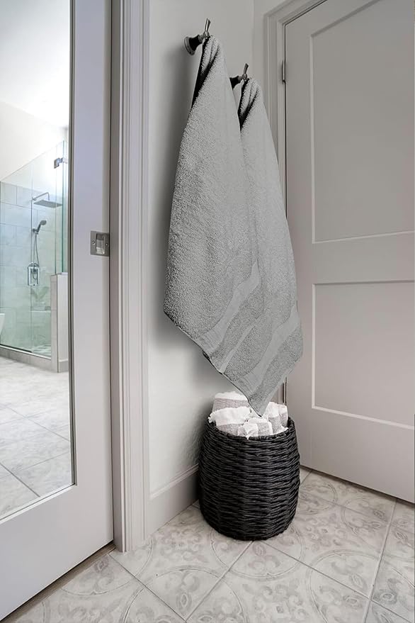 Softolle 100% Cotton Luxury Bath Sheets - Pack of 2 (35" x 70") | Super Soft, Quick-Dry & Highly Absorbent Towels for Bathroom, Home, Spa & Gym (Silver Grey)