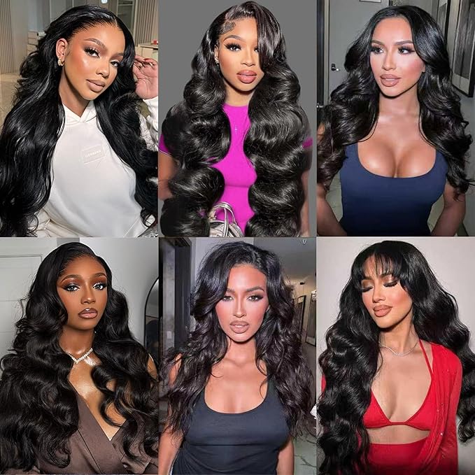 16A Raw Human Hair Bundles 20 22 24 26 Inch Body Wave Bundles Human Hair 100% Unprocessed Brazilian Virgin Hair 4 Bundles Human Hair Natural Color Extensions Quick Weave