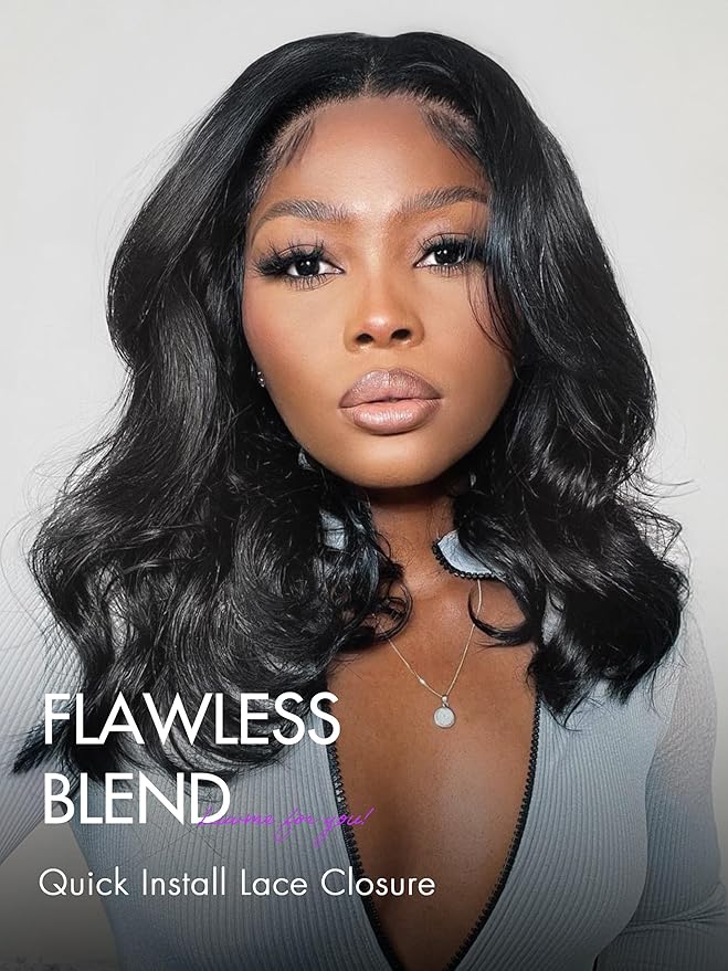 LUVME HAIR 5X5 Body Wave 16" Human Hair Lace Closure