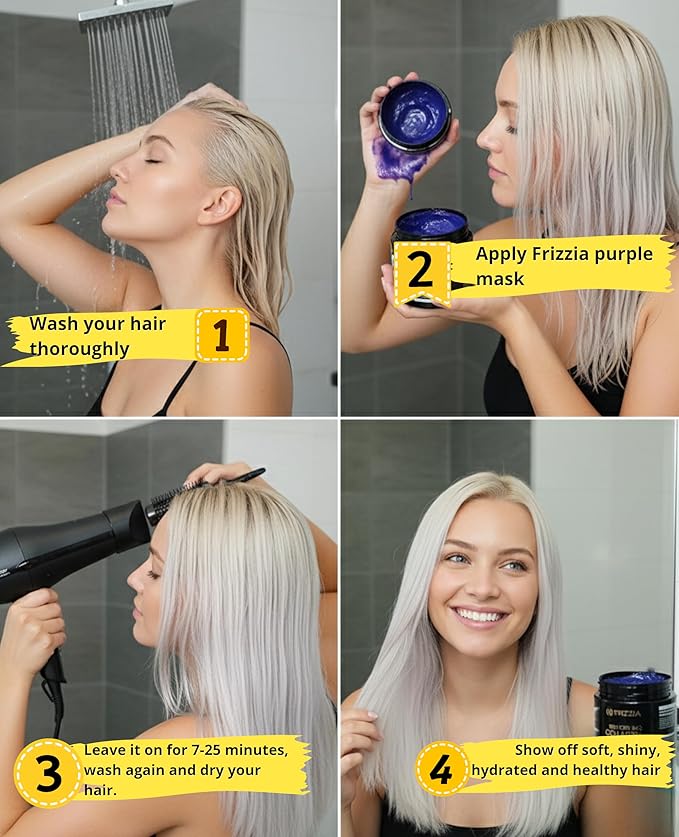 ULTRA Collagen Hair Mask, EASY to use. With argan oil and maca. Hydration and shine, anti-frizz treatment for dry and damaged hair, professional smoothness, 500 ml (Purple)