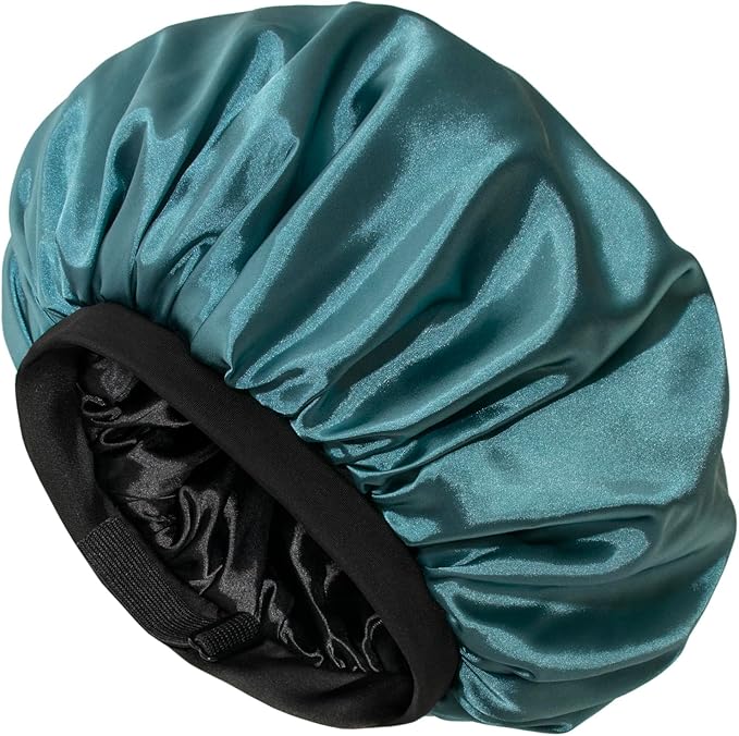 CAPLORD Double Sided Satin Bonnet for Sleeping - Adjustable Silk Sleep Cap for Women and Men