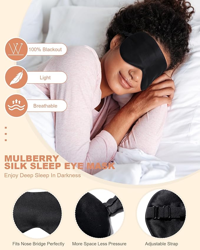 Mulberry Silk Bonnet Sleeping Women Curly Hair Bonnets Tie Band Double Layer Reversible Sleep Bonnet Silk Hair Wrap Sleep Cap