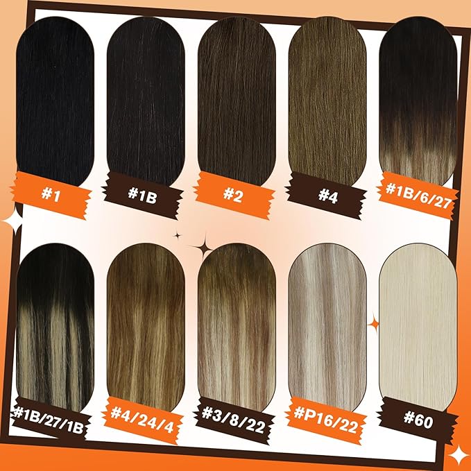 Full Shine Ombre Clip in Hair Extensions Brown Rooted to Ash Blonde and Platinum Blonde 14 Inch Real Hair Extensions Clip in Brown Ombre Ease of Use 3 PCS 60 G