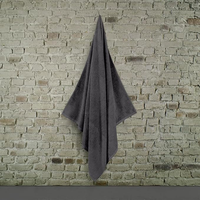 Classic Turkish Towels CTT - Premium Turkish Jumbo Bath Sheet, 100% Turkish Cotton, Absorbent & Ultra Comfy Bath Towel Sheets for Hotel & Spa | 40"x80" (Gray)