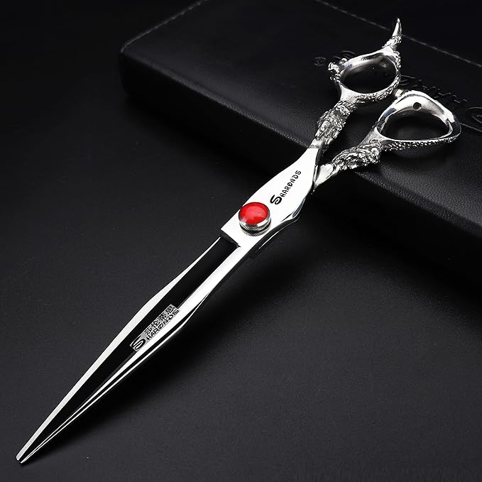 7" 7.5" 8"9" Professional Hairdressing Scissors Barber Salon Hair Cutting Dragon Shears (Large). (7.5 inch)