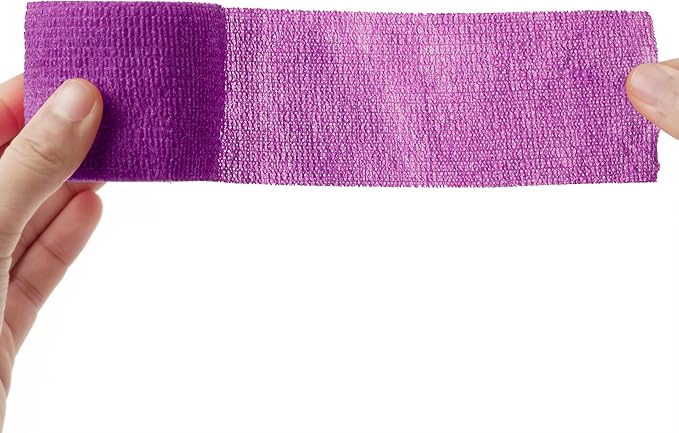 Sensi Wrap Grip Cover Sports Self Bandage Rolls 2-inch x 5-Yards 24pcs (Violet)