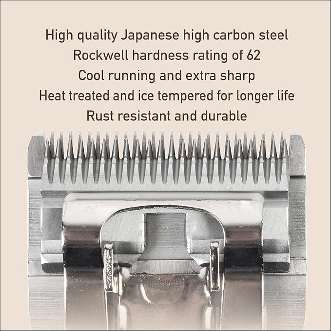 FURZONE Detachable Blade - Size 10 Blade 1/16", Made of Extra Durable Japanese Steel, Compatible with Most Andis, Oster, Wahl A5 Clippers