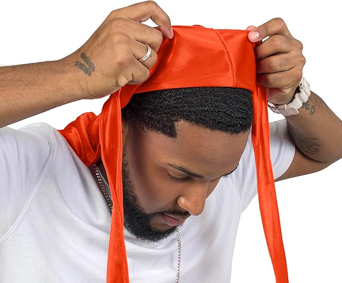ForceWave Silky Durag for Men Wave Cap Satin Dorag for Men Women 360 Wave