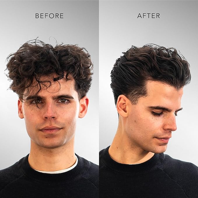 BLUMAAN Heavy Hold Clay - Men's Extra Strong Hold Hair Clay Creates Texture and Volume (2.5 oz) - Natural Matte Finish with Organic Oils - Controls Coarse,Thick, Unruly Hair