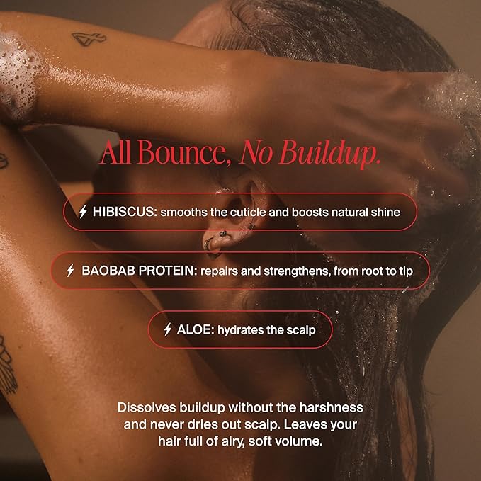 Pure Pain Daily Hybrid Shampoo - Sulfate-Free Deep Cleanse & Nourish - Aloe & Hibiscus Scalp Soother - Baobab Protein Strength - All Hair Types