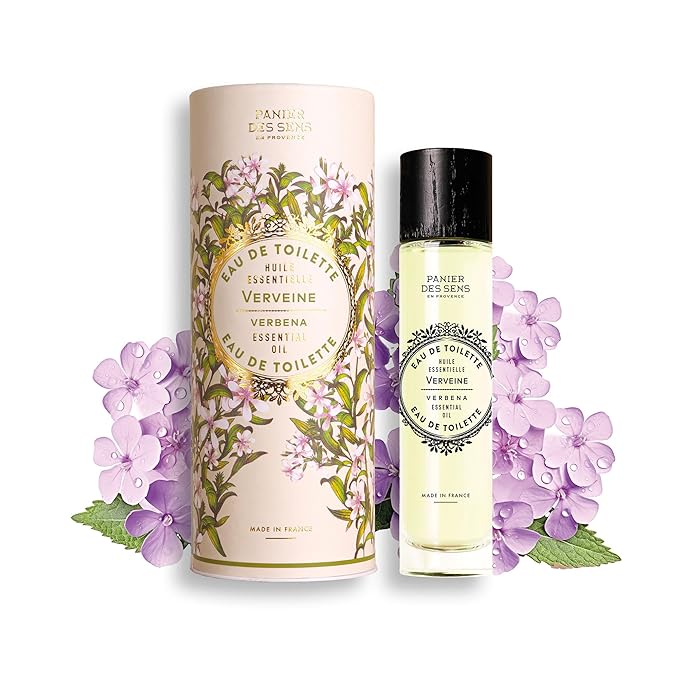 Panier des Sens - Verbena Eau de Toilette 1.7 Floz - Fresh & Lemony Fragrance - Daily Light Perfume for Women - Parfum Crafted in Grasse, France - Gifts for Her - Elegant Packaging