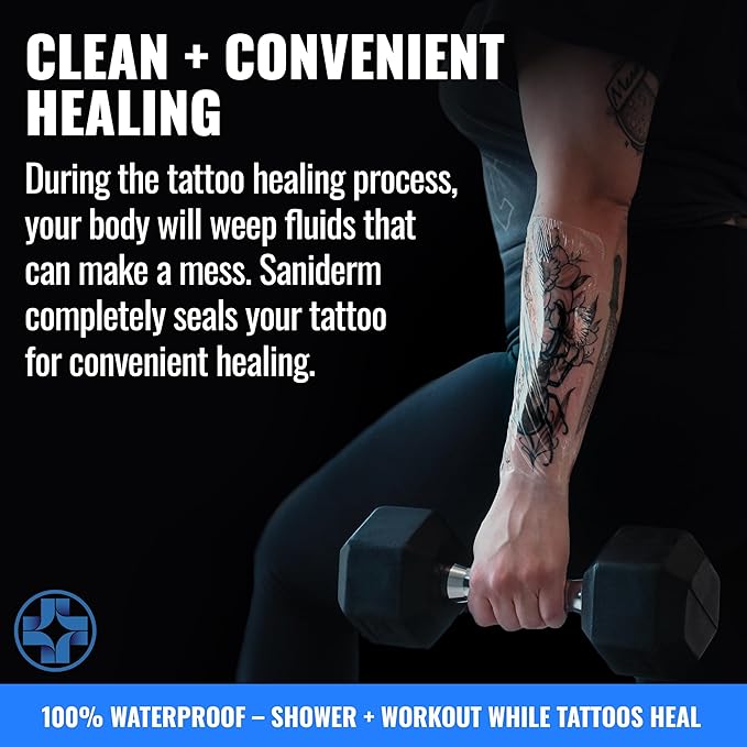 Saniderm Original Tattoo Aftercare Bandage (Extra Large Roll, 10.2 in x 8 yd)