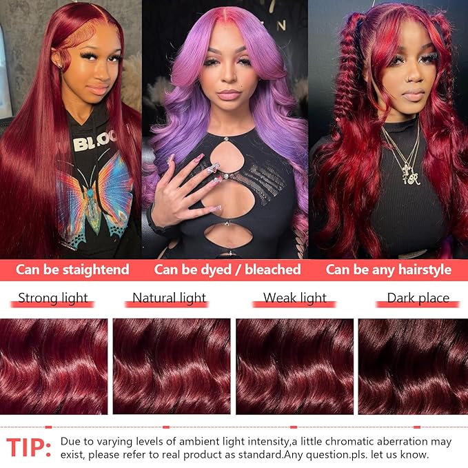 30 Inch 99J Burgundy Wig Human Hair 200 Density 13x6 HD Lace Front Wigs Human Hair Pre Plucked Body Wave Wigs 99J Burgundy Frontal Wigs Human Hair