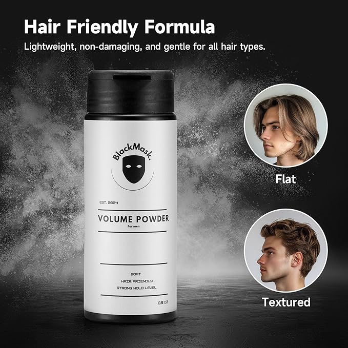 Texture Powder for Men, Easy to Apply - Instantly Adds Texture & Volume, All-Natural Ingredients, Strong Hold, Hair Powder for Men (Pack of 2)