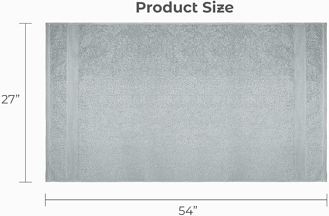 Softolle Luxury Bath Towels Set of 4 (27” x 54”) | Towels for Bathroom | Super Soft | Highly Absorbent Towels for Home, Spa, Gym (Silver Grey-Charcoal Grey)