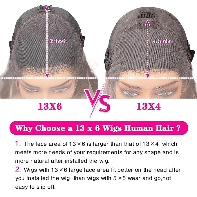 13x6 Reddish Brown Lace Front Wigs Human Hair Pre Plucked 180% Density Body Wave HD Full Lace Frontal Wigs Colored Wigs for Women 20Inch