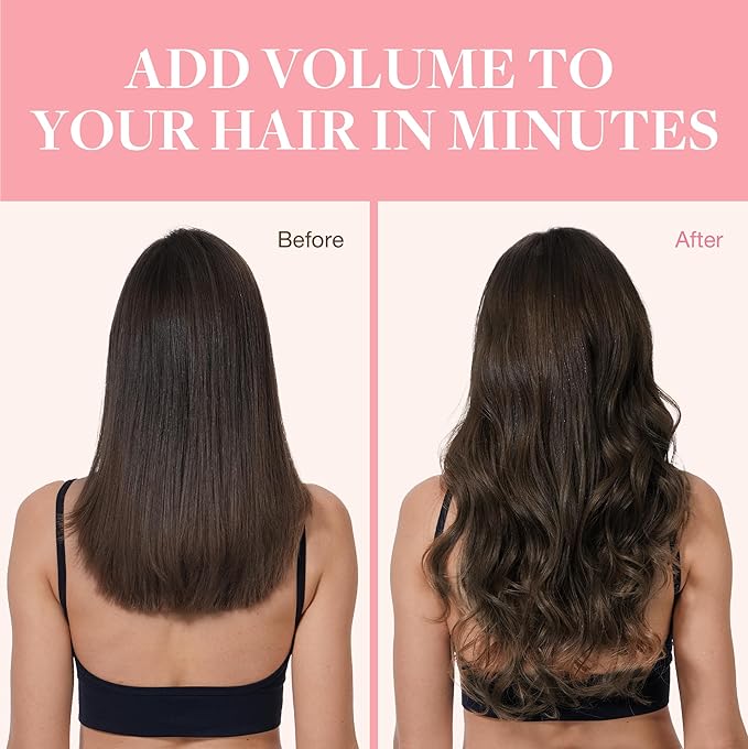 GOO GOO Clip in Hair Extensions Real Human Hair, Remy Human Hair Extensions Clip ins for Women, Natural Human Hair, 14inch 120g 7Pcs, 2A Light Brown