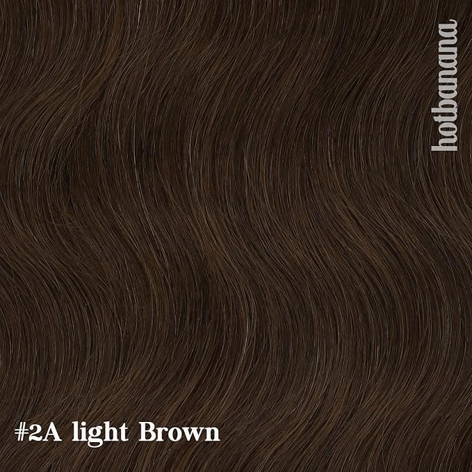 HOTBANANA Human Hair Clip in Hair Extensions, Light Dark Brown 120g Clip in Hair Extensions Real Human Hair Straight Remy Hair Clip in Hair Extensions 14 Inch 7pcs