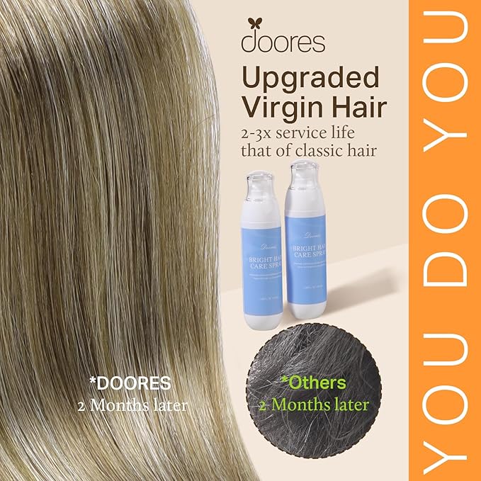 DOORES Itip Human Hair Extensions,16 Inch 100g 200s Itip Human Hair Extensions,Light Brown Highlighted Medium Blonde I Tip Hair Extensions,Cold Fusion Itip Remy Hair Extensions