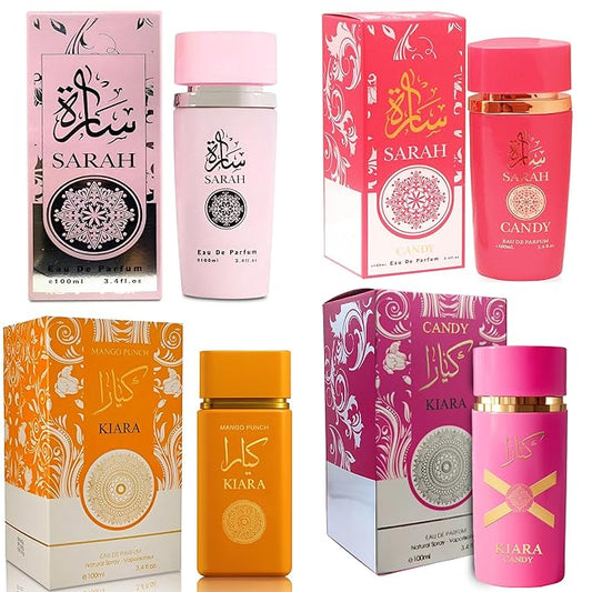 Top Sales 4 Piece Women Perfume Combo Set Eau de Parfum Natural Spary, Long Lasting Women's Fragrance Sets with Luxury Gift Box for Daily Use