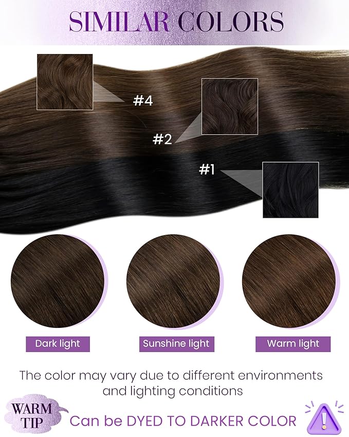 LaaVoo I Tip Hair Extensions Human Hair Medium Brown I Tips Hair Extensions Real Human Hair Cold Fusion 22in 50g/50s