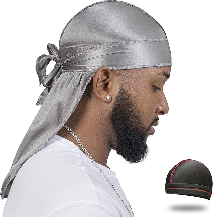 ForceWave Silky Durag for Men Wave Cap Satin Dorag for Men Women 360 Wave