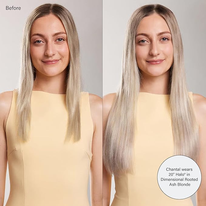 Luxy 100% Remy Human Hair, Classic 160g Clip-In Hair Extensions - 10 Wefts Multi-Dimensional Color for Natural Blending, Adds Volume & Length, Easy Apply & Remove 16" Dimensional Rooted Ash Blonde