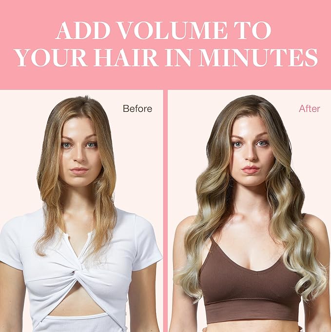 GOO GOO Clip in Hair Extensions Real Human Hair, Remy Human Hair Extensions Clip ins for Women, Natural Human Hair, 14inch 120g 7Pcs, 9/60 Balayage Ash Brown to Platinum Blonde