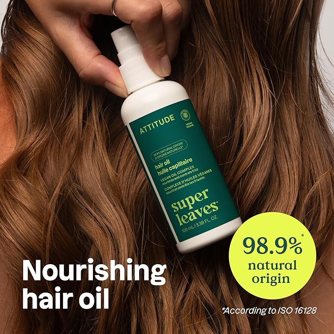 Bundle of ATTITUDE Repairing Hair Mask, Nourishes and Improves Hair's Appearance, Pink Argan, 8 Fl Oz + ATTITUDE Nourishing Hair Oil, EWG Verified, Softens Dry Hair, Dermatologically Tested,100 mL
