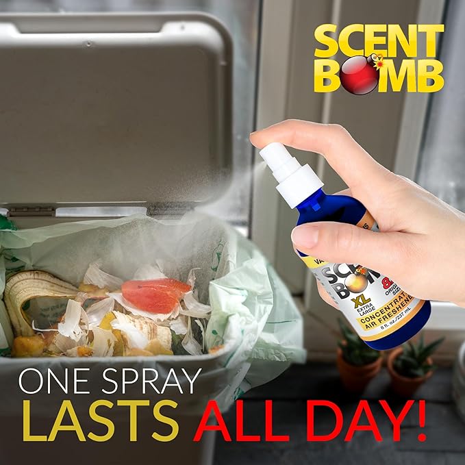 Scent Bomb Air Freshener Spray, Long-Lasting Odor Eliminator for Home & Car, Effective Deodorizer for Kitchen, Bathroom, Fresh Room Spray & Smell Neutralizer, Vanillalicious Scent