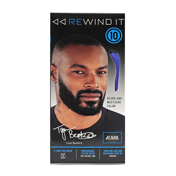 Jet Black Beard and Mustache Color
