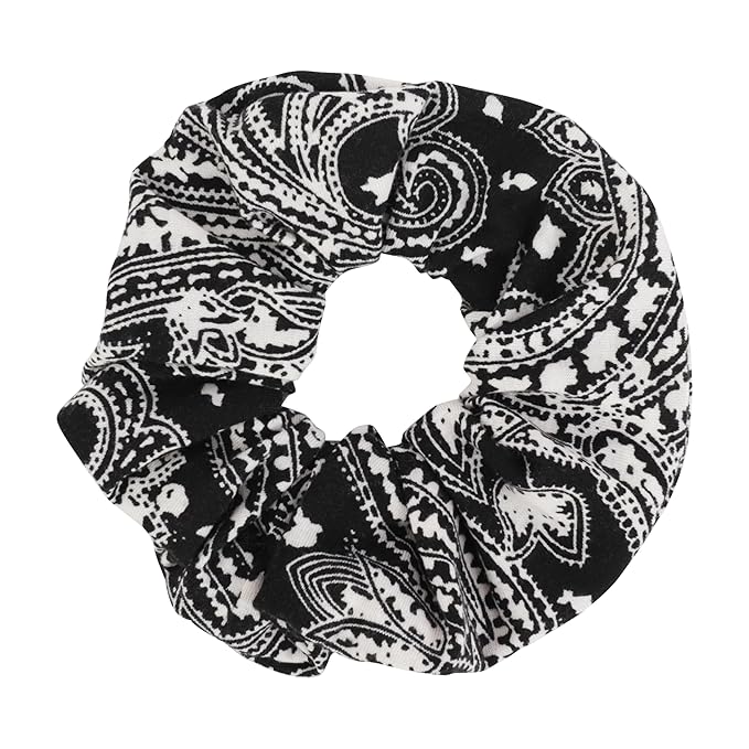 Soft Paisley Scrunchy - Black