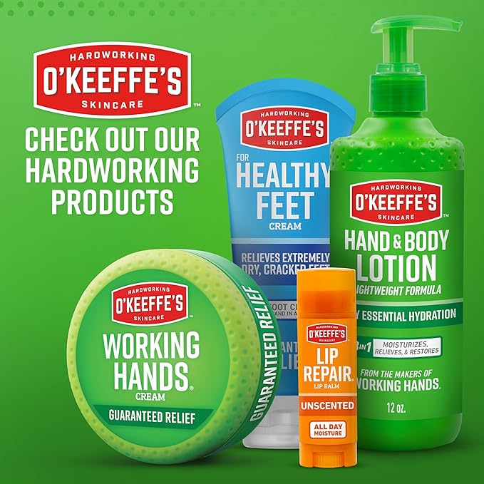 O'Keeffe's Working Hands Hand Cream for Extreme Dryness - 3 oz Travel Size Tube (1 Pack) - Repairing Skincare for Cracked, Dry Hands