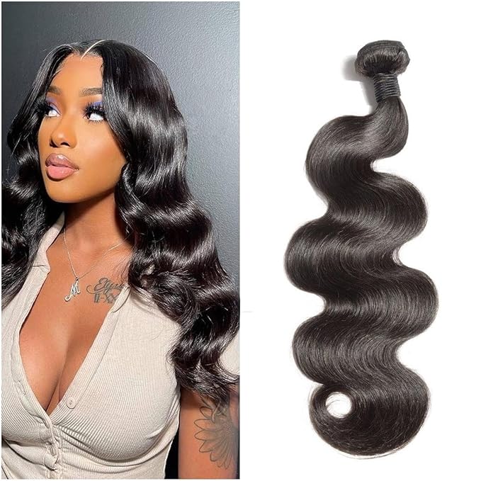 Body Wave Bundles Human Hair 18 Inch Body Wave Bundles 12A Brazilian Unprocessed Virgin Human Hair Wet and Wavy Double Weft Natural Black