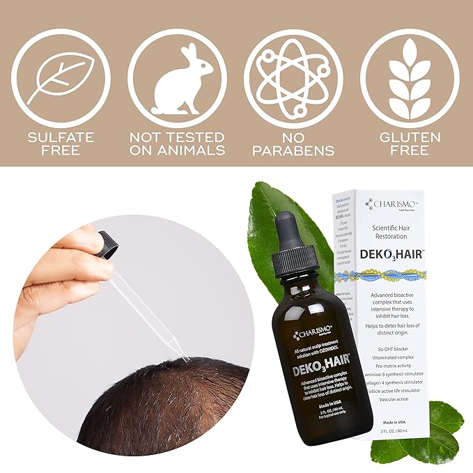 USA Dekohair Hair Regrowth Serum - Stops Hair Thinning, Promotes Growth, Increases Root Volume