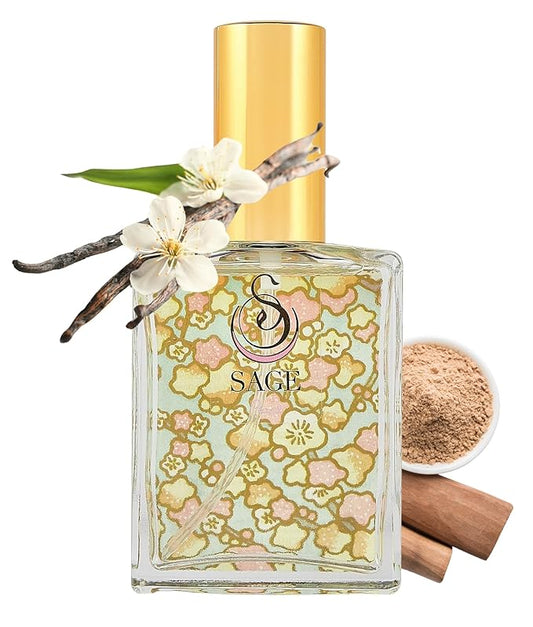 The Sage Lifestyle Pearl Luxury Spray, Vanilla Perfume, Sandalwood, Vanilla Musk, Perfume for Women, Long Lasting, Clean, Soft Skin Fragrance, Artisan, Gourmand, 2 oz, Travel Size Parfum, Made in USA