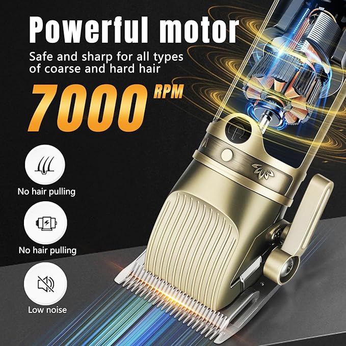 Hair Clippers for Men Professional, T-Blade Barber Clippers and Trimmer Set, 4 in 1 Mens Cordless Hair Clipper for Barber Kit, Foil Thaver and Nose Trimmer for Men with LED Display