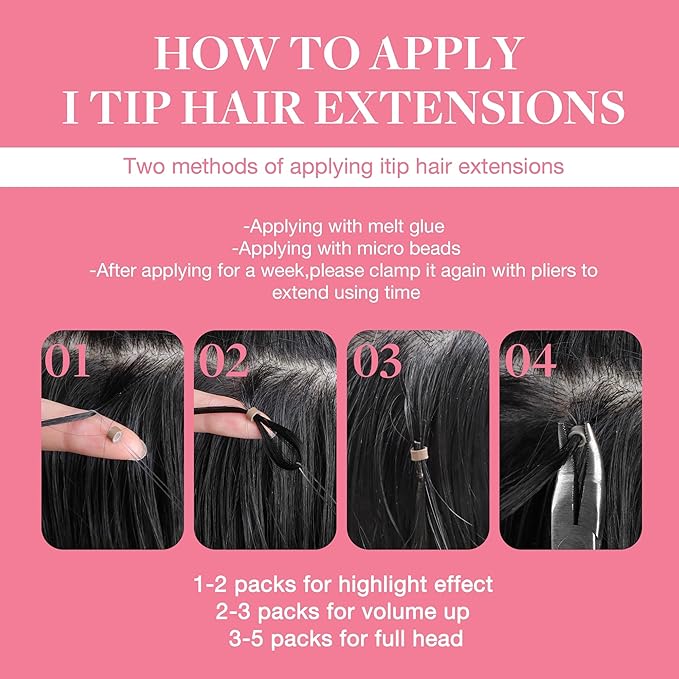 GOO GOO I Tip Hair Extensions Real Human Hair, 22inch 50g 50S, Invisible Remy Cold Fusion I Tip Hair Extensions, 16/22 Light Blonde Highlighted Golden Blonde