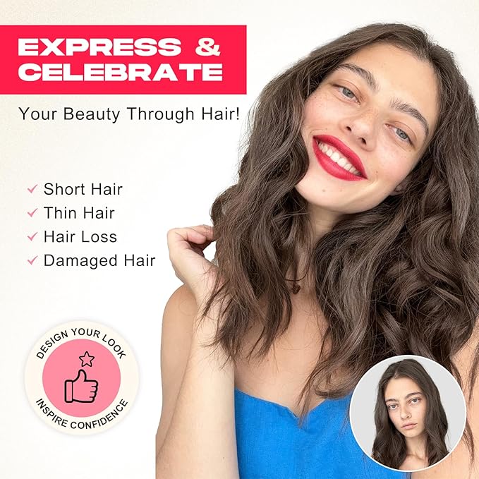 Hair Extensions, 14" Short Clip in Hair Extensions 4PCS Beach Wave Blonde Natural Soft Synthetic Hairpiece for Women - Platinum Blonde